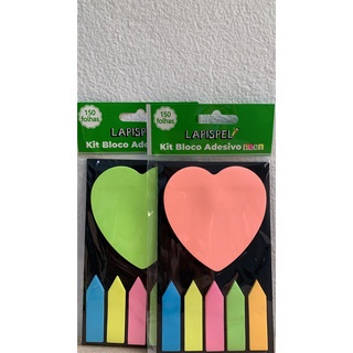 Kit Bloco Adesivo Post It Formato Flores 150 Folhas Art & Hobby - eCasaDecor