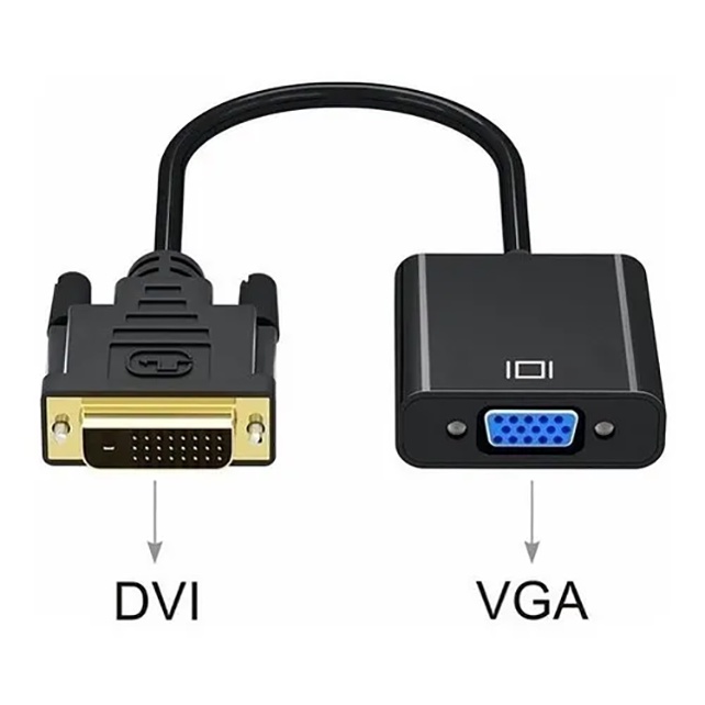 Cabo Conversor Adaptador Dvi-d 24+1 Macho P/ Vga 15pin Femea