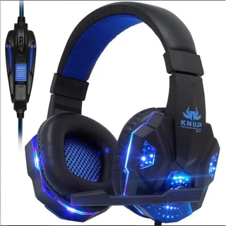 Headset Gamer Super Bass HD KP-397 Preto/Azul