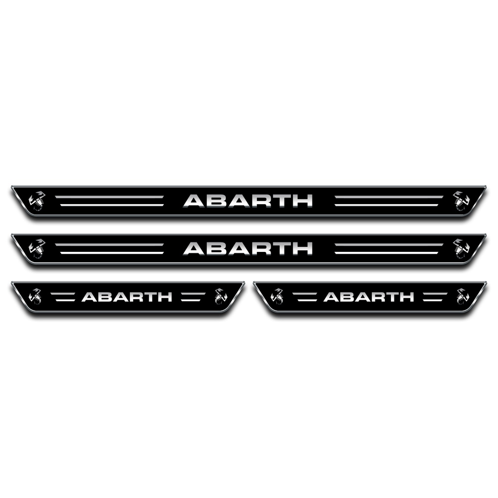 Soleira Abarth Resinado Adesivo 4 Portas Proteção
