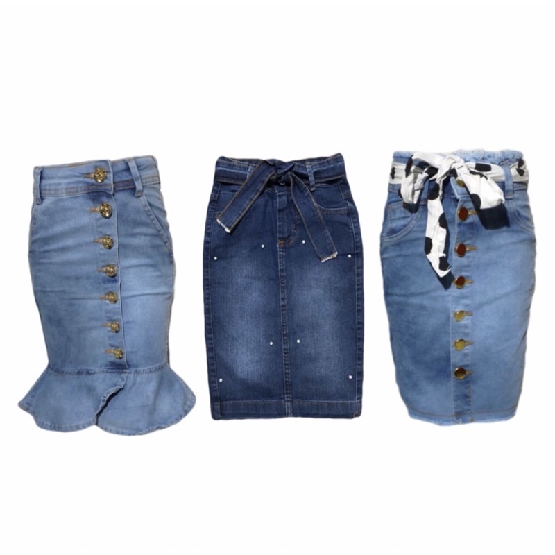 Saia jeans para store adolescente