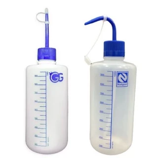 Pisseta Graduada Plástica Almotolia Frasco 1000ml/500ml/250ml/125ml Bico Reto e Curvo