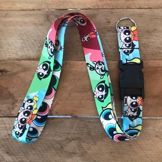 Chaveiro Meninas Super Poderosas Cordão com Engate Rápido