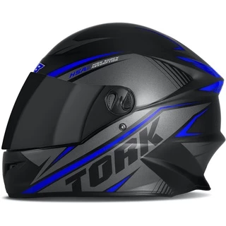 Capacete Fechado Pro Tork R8 Pro Fosco Azul 56 C Viseira Fumê