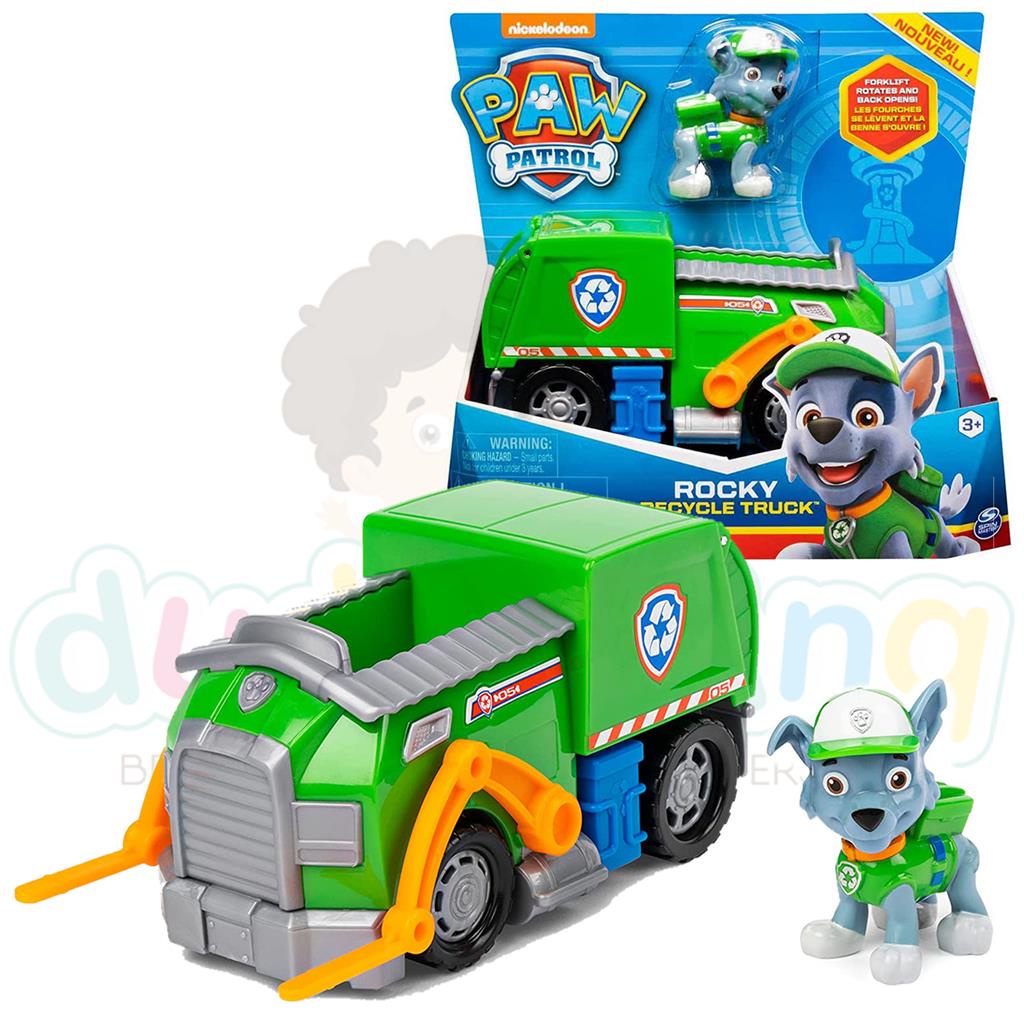 Boneco Carrinho Da Patrulha Canina Rocky Com Caminhao De Reciclagem ...