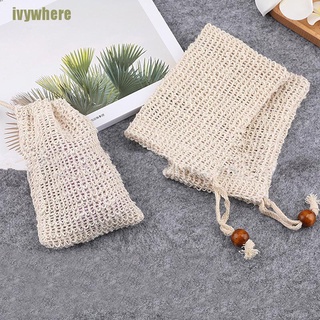 Ive 10pcs/set Sabão Esfoliante Saco De Natural Sisal Para Prolongo