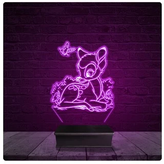 Luminária e Abajur Acrílico Led - Bambi Disney 02
