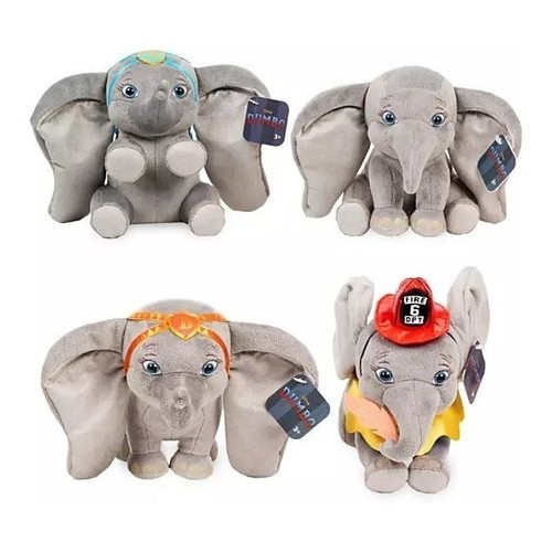 Dumbo 04 Figuras Plush De Momentos Do Filme Original Disney