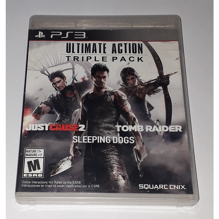 JOGO PS3 PACOTE ULTIMATE ACTION TRIPLE JUST CAUSE2-SLEEPING DOGS-TOMB  RAIDER USADO - The Hard Geek