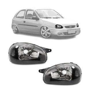 Par Farol Corsa Wind Mascara Negra 2003 2004 2005 2006 2007 2008