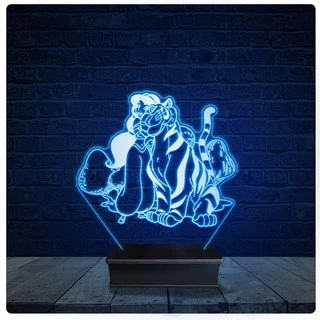 Luminária Led Acrilico Abajur - Jasmine Aladin Tigre