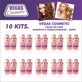 10-Kit salão em casa Facilles Shampoo e Condicionador 2x1 500 ml LINHA PROFISSIONAL COM PREÇO JUSTO PREÇOS PARA ATACADO