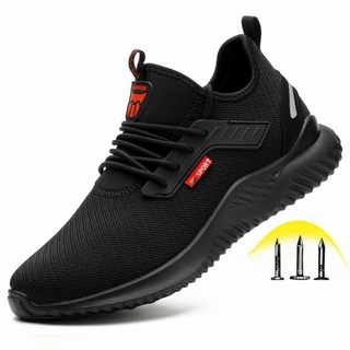 Indestrutível Sapato De Segurança No Trabalho Dos Homens Com Biqueira De Aço Botas De Punção Leve Respirável Sneakers