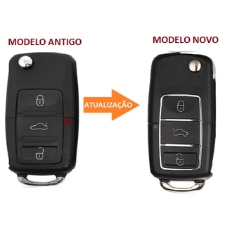 Chave Canivete Carçaça Vw Gol Voyage G5 Polo Bora Fox G4 Reposição Modelo Novo em Oferta na Shopee
