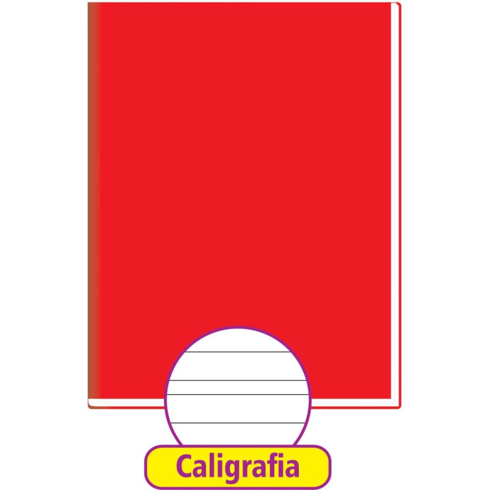 Caderno De Caligrafia Capa Dura Liso 48 Folhas Vermelho Da Marca Tamoio Pacote Com 5 Unidades 5240