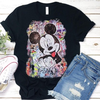 T-SHIRTS FEMININA ALGODÃO PRETO SILK MICKEY AND MINNIE - LOJA de T-SHIRTS