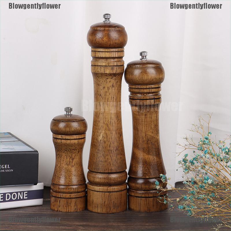 Blowgentlyflower 3 Tamanhos Moedor De Pimenta Manual De Madeira Para Sal / Especimentos / Utensílios De Cozinha