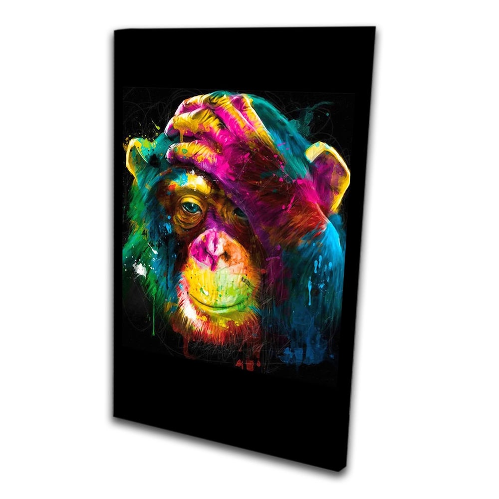 Quadro Decorativo Macaco Filhote Fofo Animais Fofos