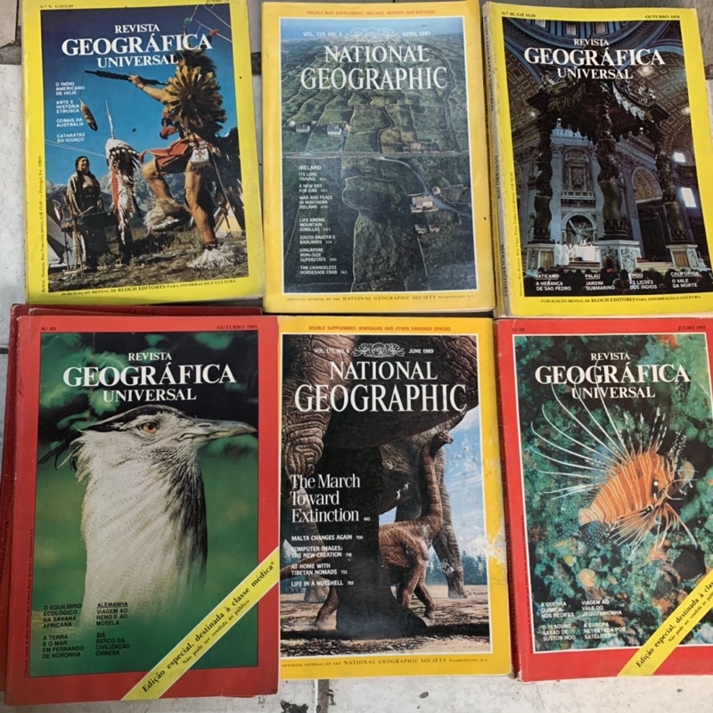 revista National Geographic Portugues e Ingles - geografica universal - usado bom estado - envio aleatorio