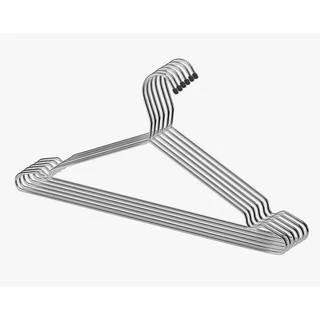 20 Cabides Tintureiros Adulto Metal Cromado Tradicional com cava Casa Loja