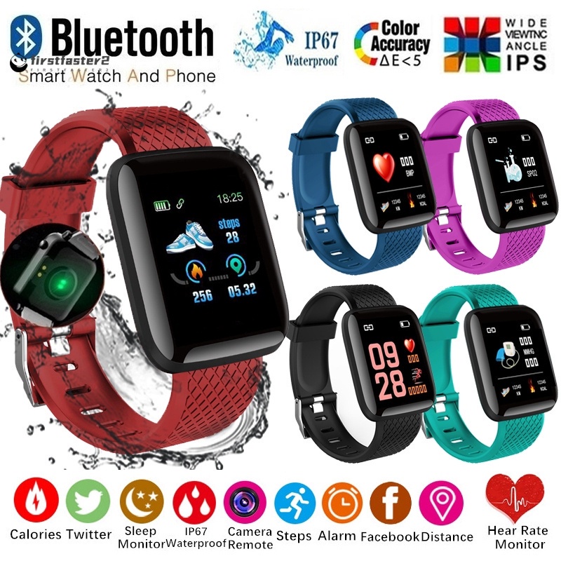 116 Plus Smartwatch Bluetooth Esportivo IP67 À Prova D'água Com Monitor De Frequência Cardíaca
