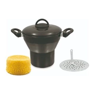 Cuscuzeira para fogão de indução esmaltada
