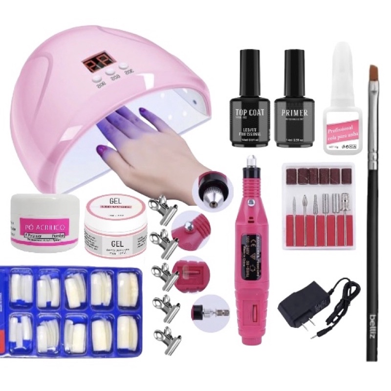 Kit Unhas Em Gel Para Iniciantes Acrigel Kit Completo Para Unhas Em Gel ...