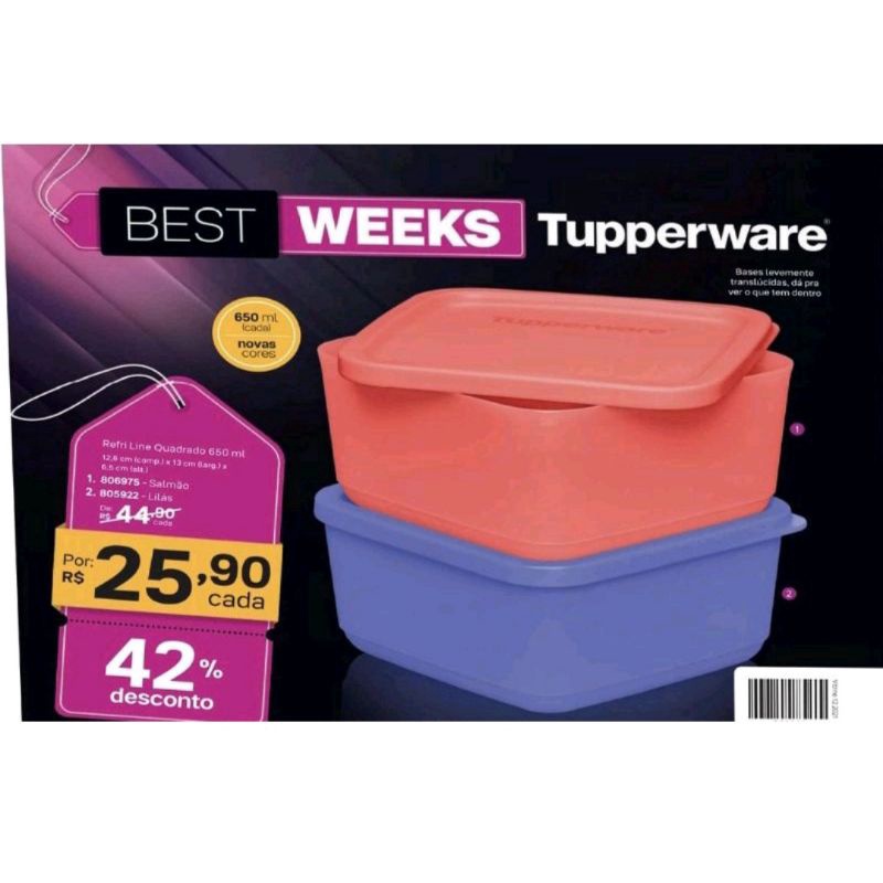 Refri Line 650ml Tupperware | Shopee Brasil