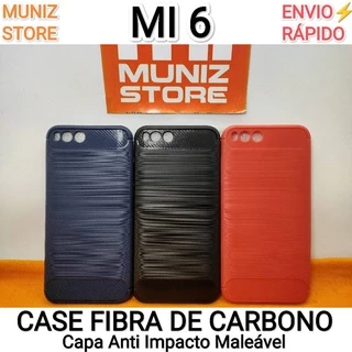 Capinha Mi 6 Xiaomi Capa Protetor Anti-Impacto Fibra de Carbono Maleável Case Premium