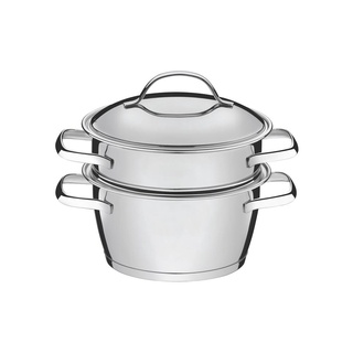 Cuscuzeira Allegra Inox Com Fundo Triplo 2 Peças Tramontina