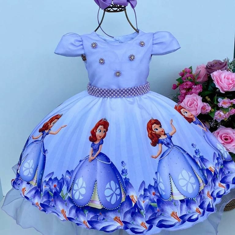 Vestido princesa Sofia 1 ao 3 - Mundo da Deusinha