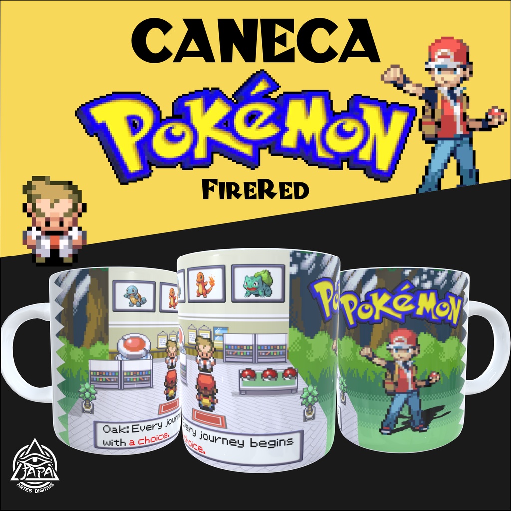 Caneca Pokémon Fire Red