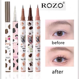 ROZO Eyeliner Caneta Líquida Deitada Sombra De Bicho-Da-Seda À Prova D