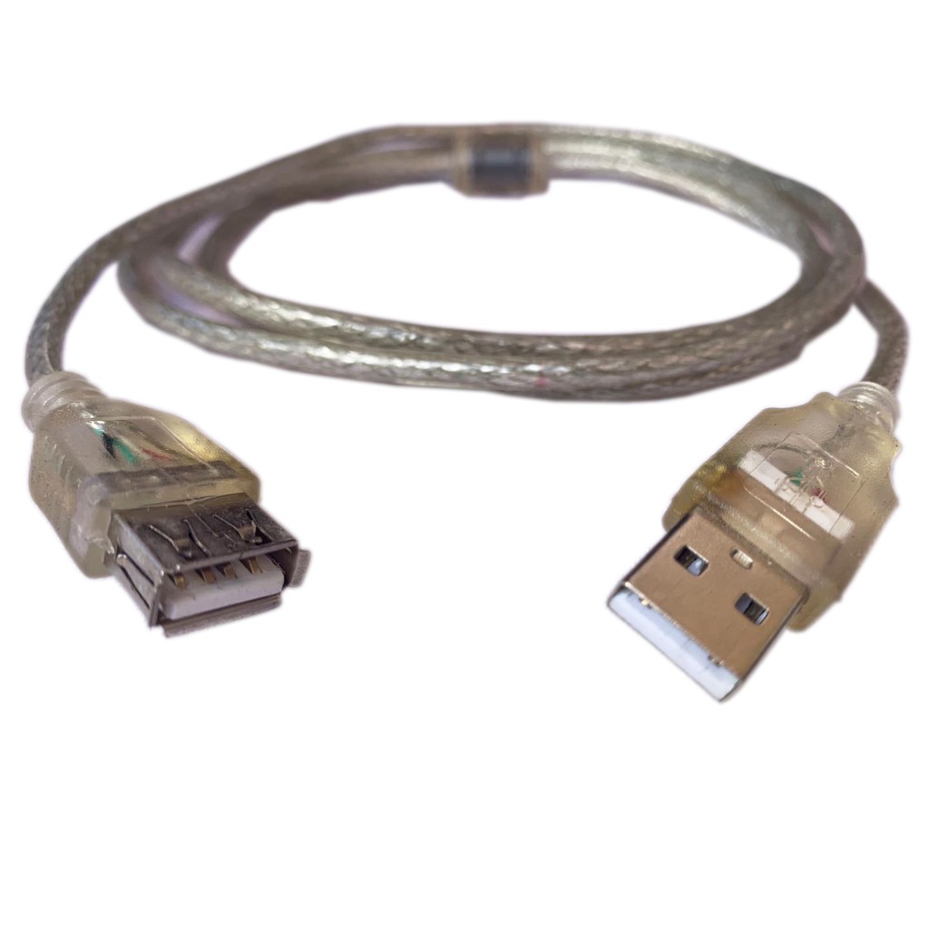 Cabo Extensor USB Macho x Femea Plug Play 2.0 Transparente | Shopee Brasil