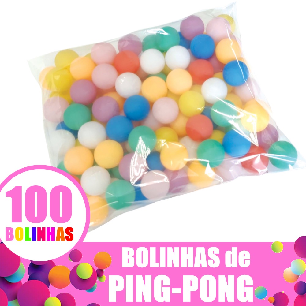 Bolinhas Coloridas Ping Pong 38mm 50 Unidades - Plumas e Penas
