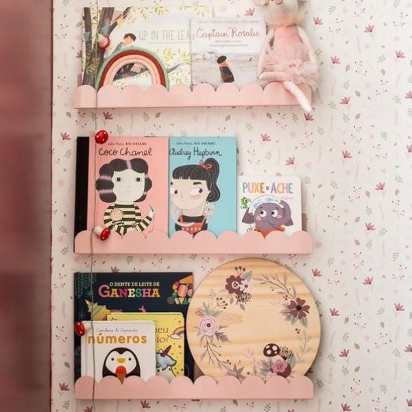 kit 3 Prateleira Nicho Mdf Decoração De Ambientes Livro Revista Infantil E Quarto De Bebê