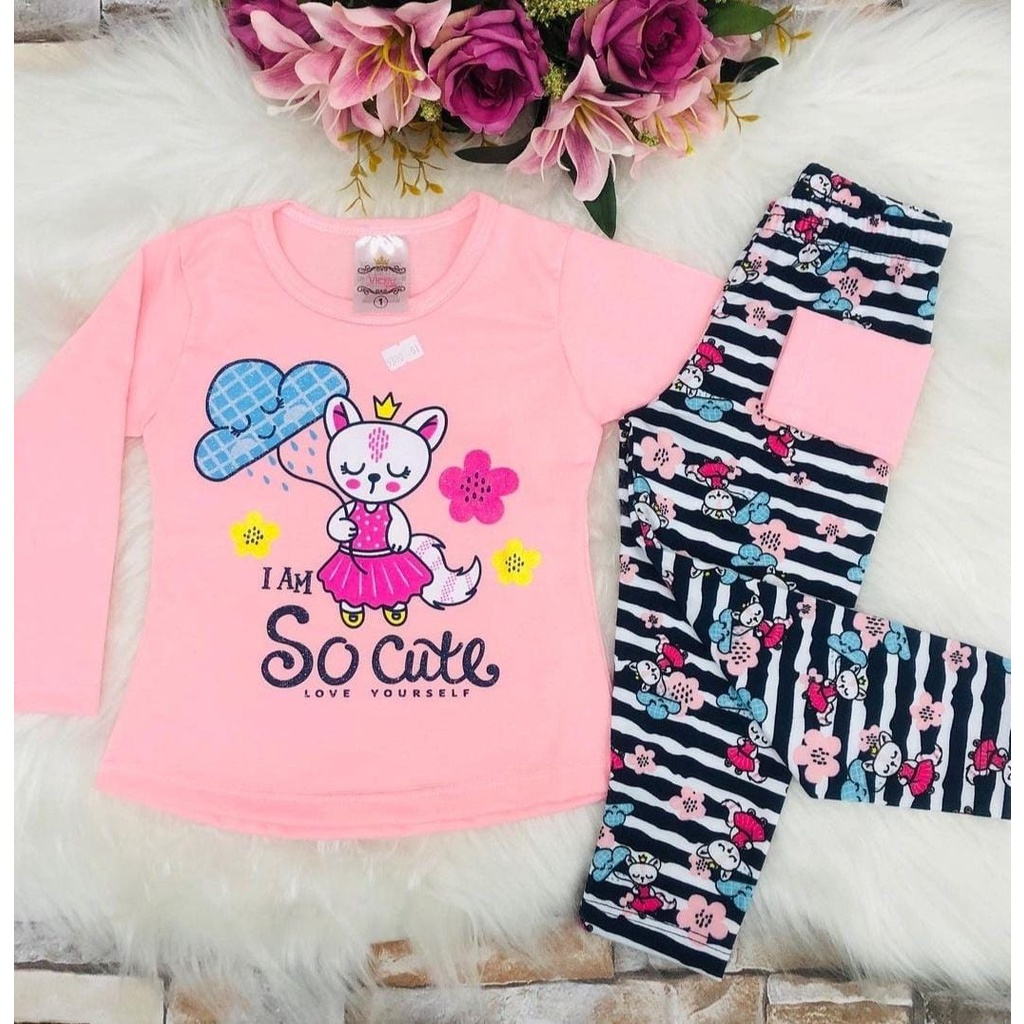 Conjunto infantil meia store estação