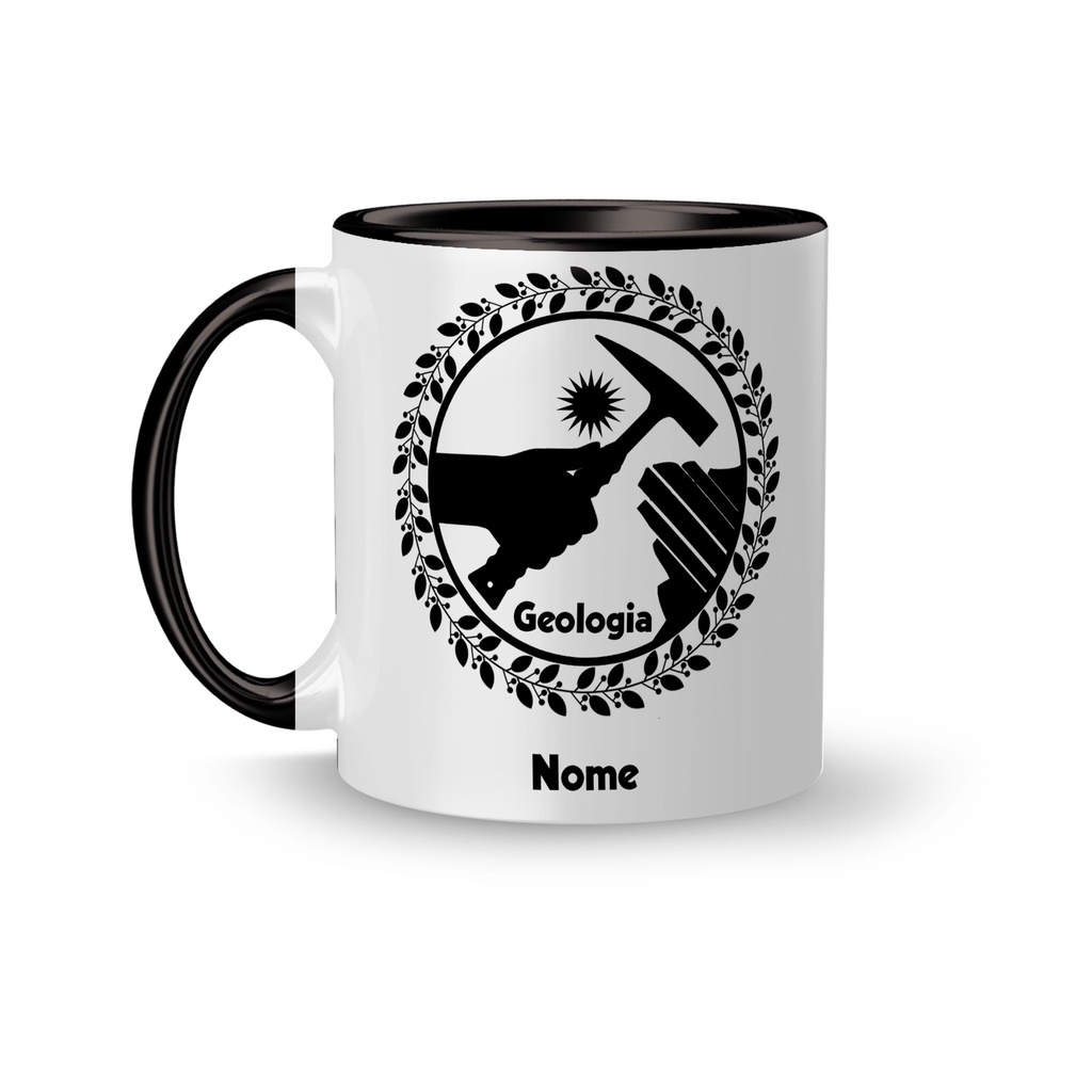 Caneca Cerâmica Profissões Geologia / Geólogo Personalizada com Nome 325ml
