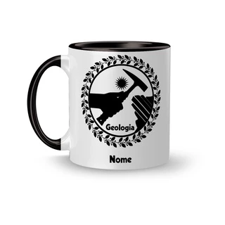 Caneca Cerâmica Profissões Geologia / Geólogo Personalizada com Nome 325ml