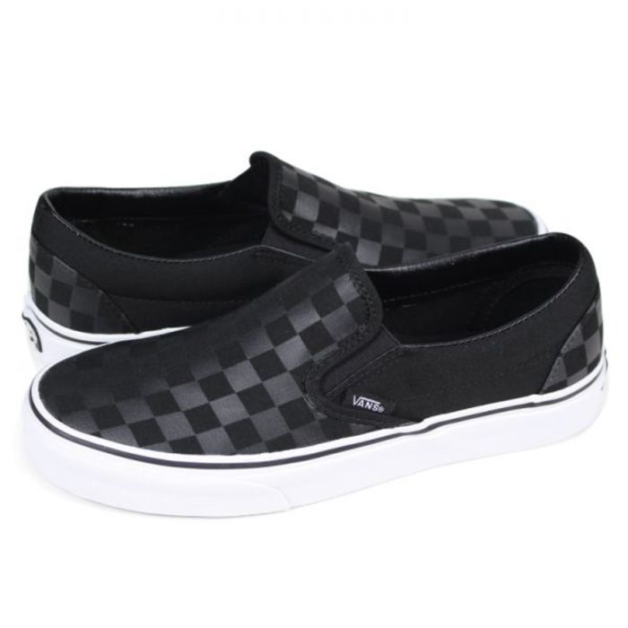 Vans quadriculado store preto e cinza