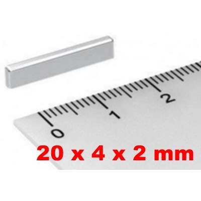 45H Neodymium Magnet - 3/16 In. X 1/16 In. X 1/16 In. - 0.88lbs Pull