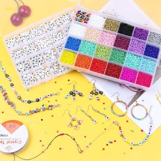 Kit de fabricação de joias com miçangas para pulseiras – 5000+pcs Conjunto  de kit de artesanato com miçangas, alfabeto de letras de pônei de vidro DIY  Arte e artesanato – presente para