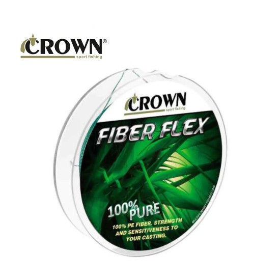 Linha Multifilamento Fiber Flex 4x 100m Crown Verde (carretel contínuo)