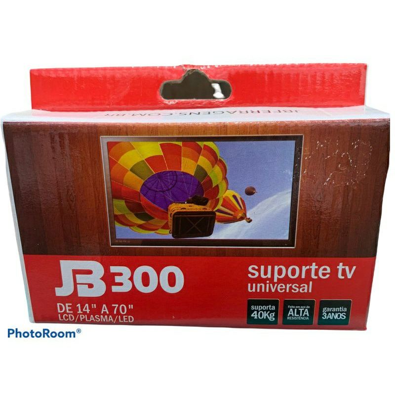 Kit Suporte de TV Fixo Universal Suporta 100Kg Reforçado de