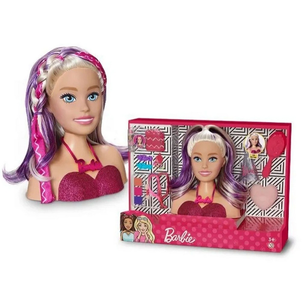 Boneca Pentear Maquiar Barbie Salão Barbie Busto Mãos Fala