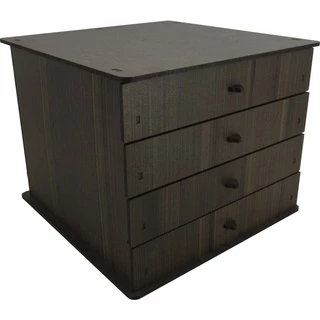 Cômoda Porta Máquina E Porta Cápsulas Café Nespresso Pintada Marrom 4 Gavetas Mdf