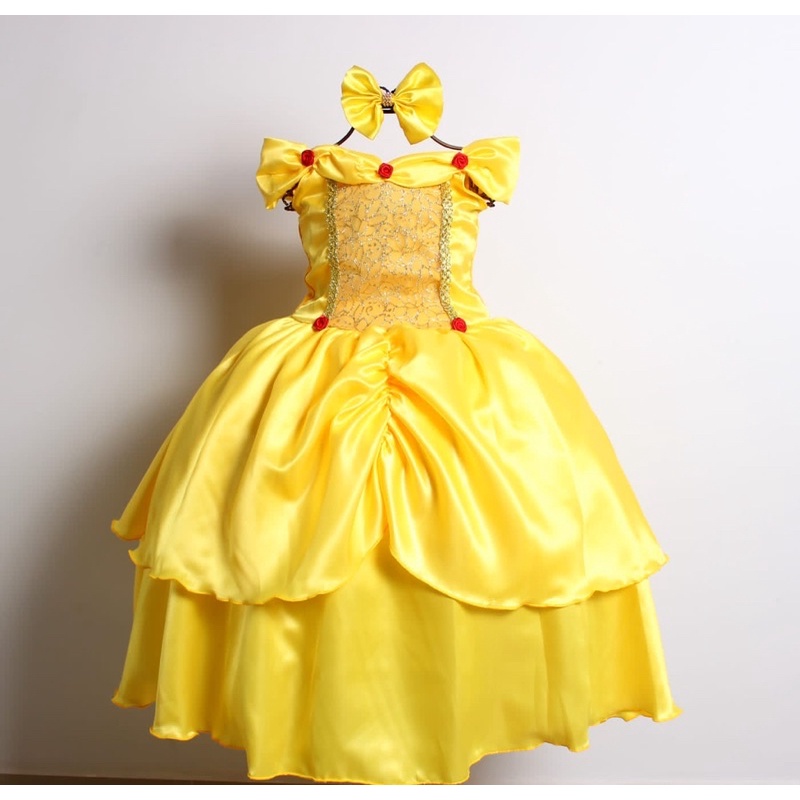 Vestido princesa 2024 bela infantil