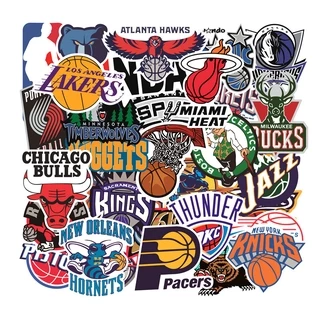 32Pcs Adesivos Grandes De Basquete Com Nome De Time/NBA/Coleção/Decalques