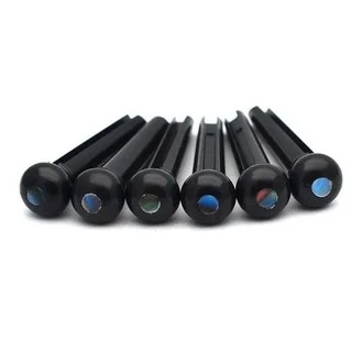 Pinos Preto Para Violão Corda De Aço Cavalete C/6