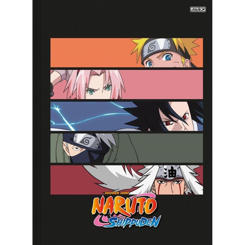 Caderno de Linguagem São Domingos Naruto Brochura 1/4 80 Folhas - Destro